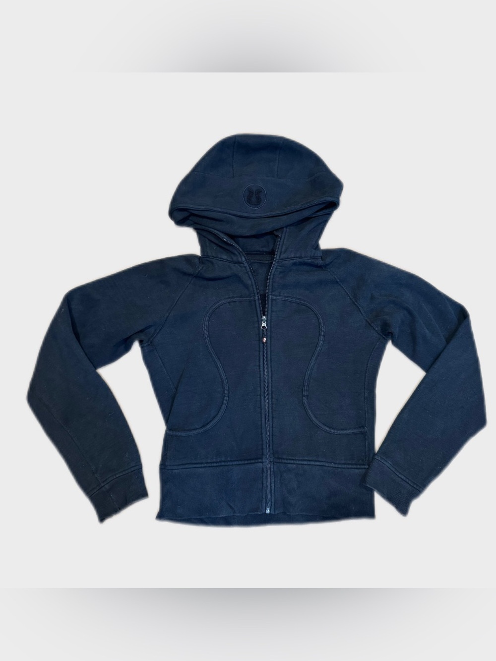 Lululemon Black Scuba Full Zip Hoodie Vintage Fleece Size 6 Y2K